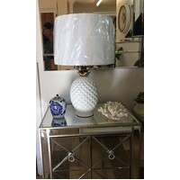 Pineapple Table Lamp White & Gold